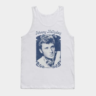 Johnny Hallyday // Retro Original Fan Artwork Design Tank Top